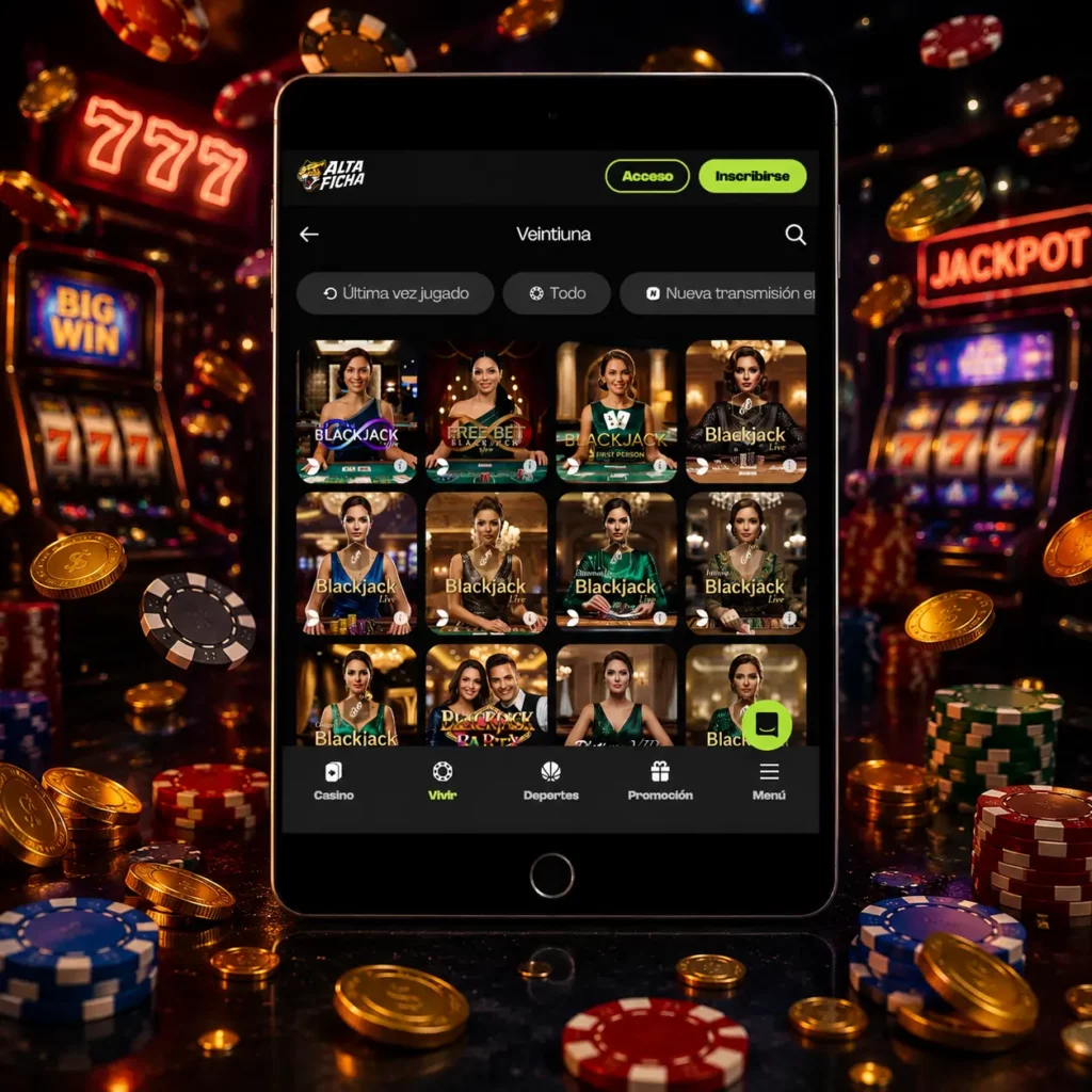 Tablet with blackjack