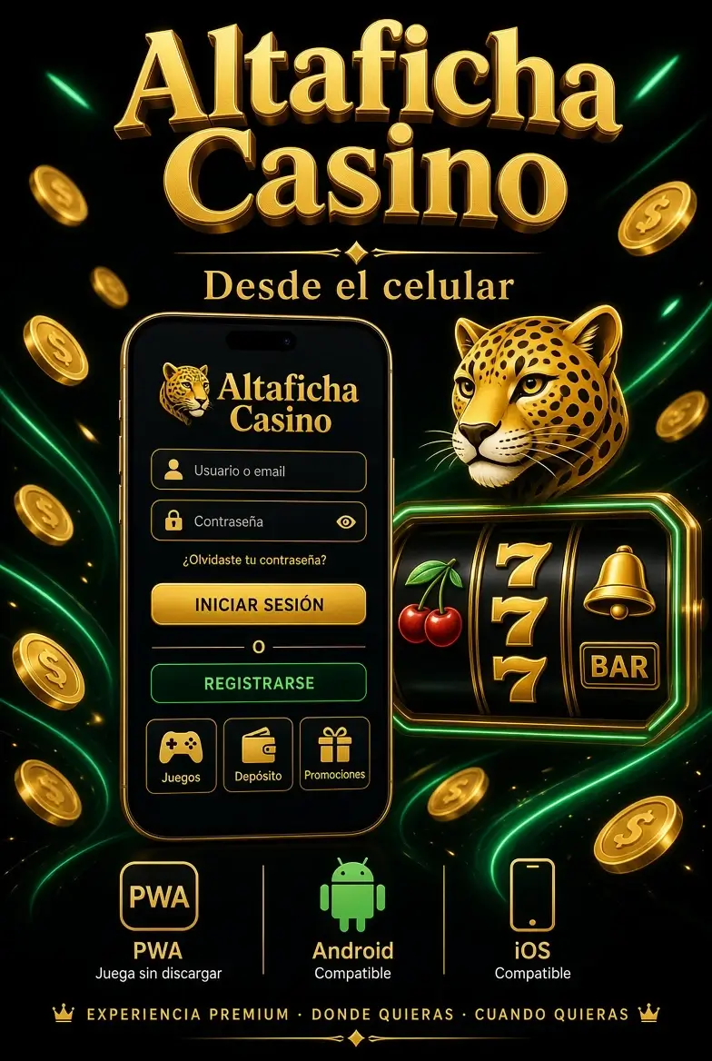Sección de casino en dispositivos móviles y en la app
